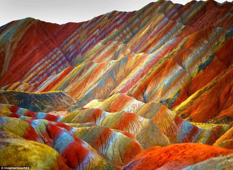Zhangye Danxia Rainbow Mountains in Gansu Province, China