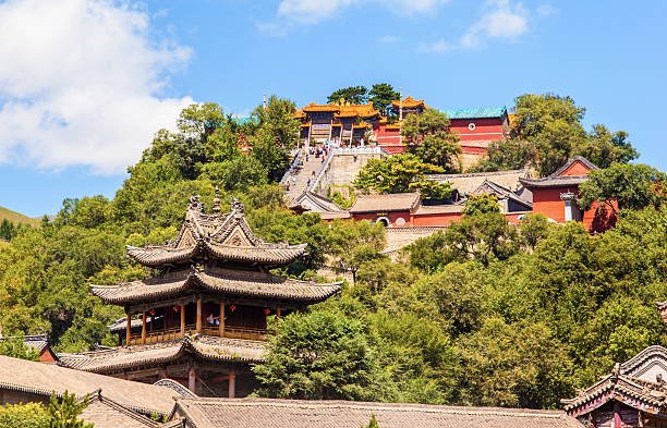 Wutai Shan temple complex on a hillside