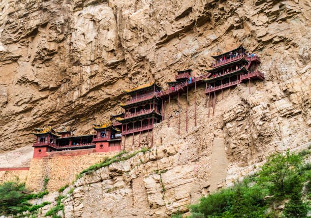 Hanging Temple in Shanxi on a cliffside