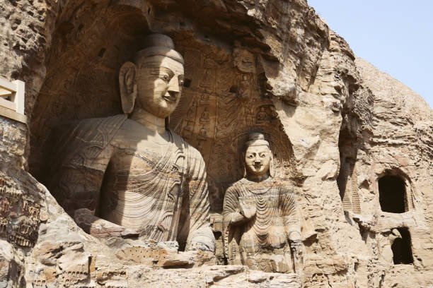 Ancient Buddhist carvings at Yungang Grottoes.
