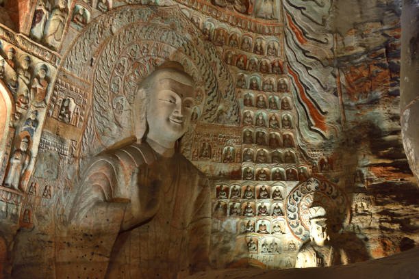Ancient Buddhist sculptures at Yungang Grottoes