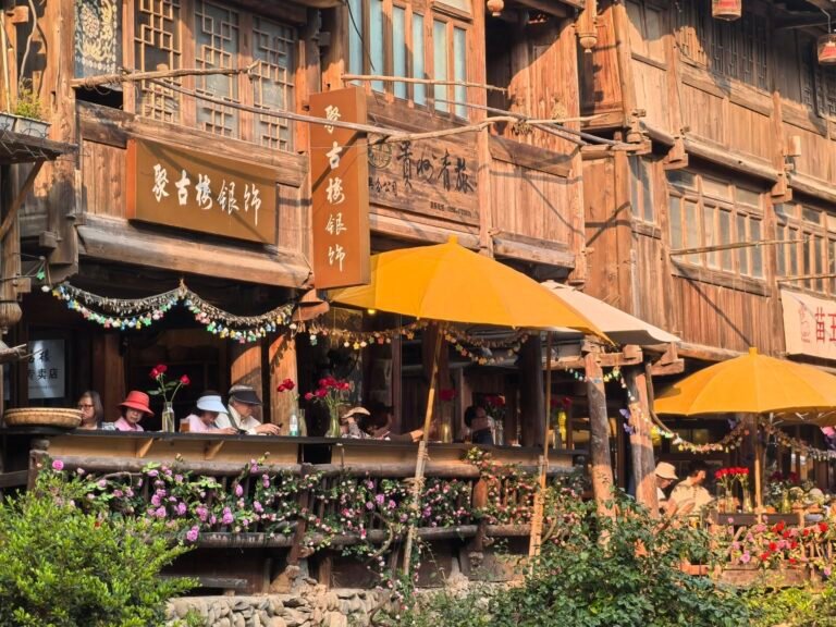 Zhaoxing Dong Village teahouse afternoon Yunnan Guizhou China tour GoGo Tours