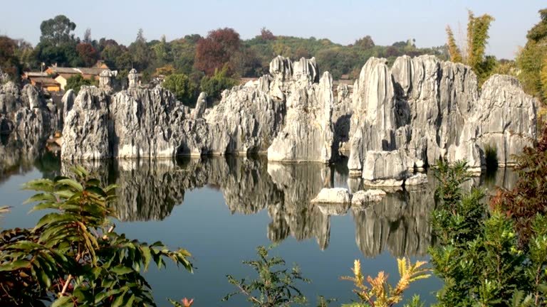 Stone Forest rock formations in Yunnan, China