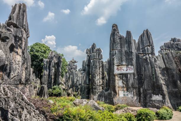 Stone Forest rock formations in Yunnan, China