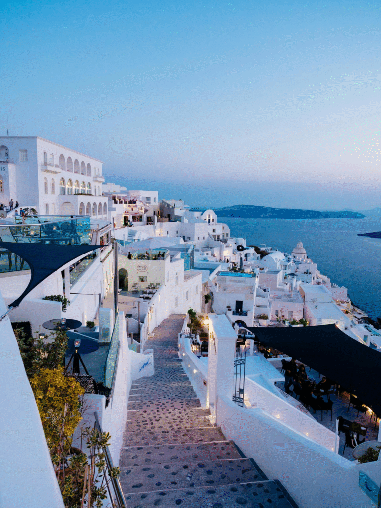 Santorini cliffside architecture caldera views Greece GoGo Tours