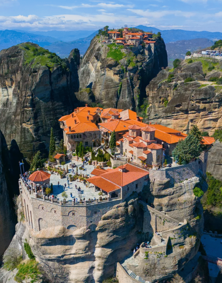 Holy Trinity Monastery Meteora Greece Greek Orthodox perched cliff
