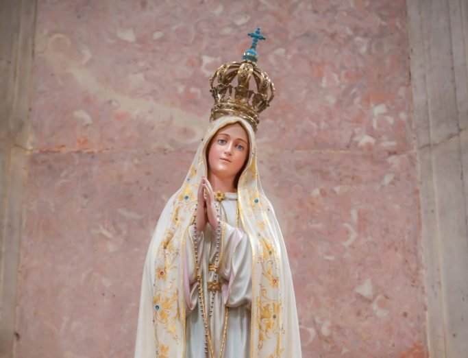 Statue of Virgin Mary at Sanctuary of Our Lady of Fátima