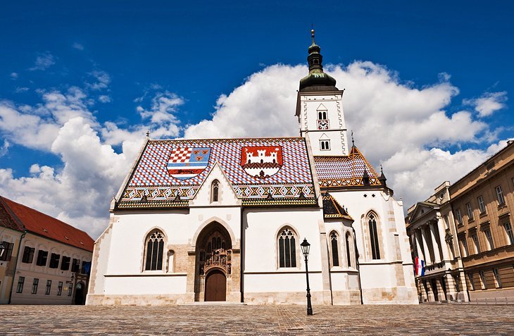 St. Mark's Church in Zagreb with colorful roof