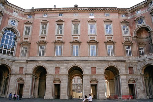 Caserta Palace facade in Italy