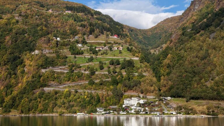 Scenic view of Ornesvingen Eagle Road in Norway