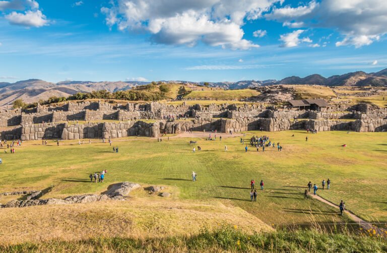 Ancient stone walls at Sacsayhuamán, Cusco, Peru.
