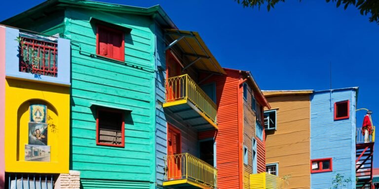 Colorful buildings in La Boca, Buenos Aires