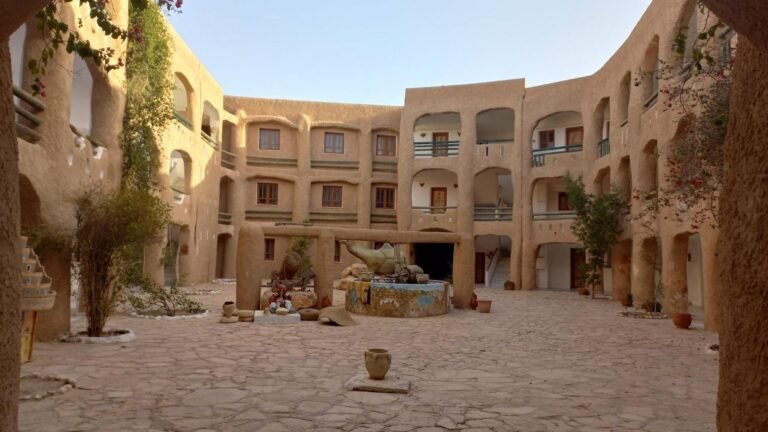 Courtyard view of Diar El Barbar Hotel in Tunisia